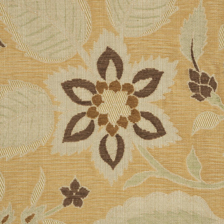 Schumacher Alessia Floral Gold Fabric