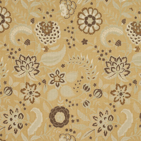Schumacher Alessia Floral Gold Fabric