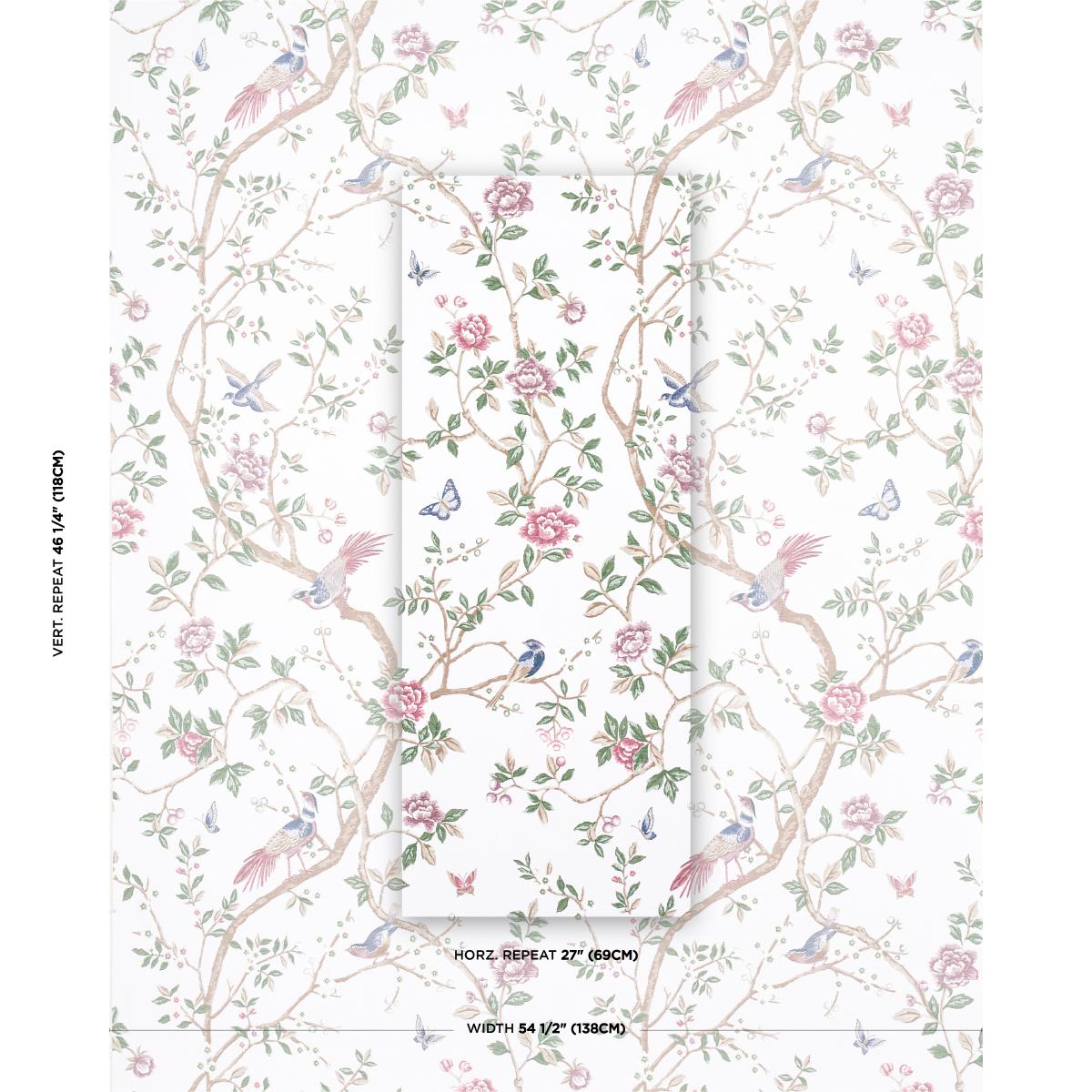 Schumacher Georgia Vine Ivory Fabric