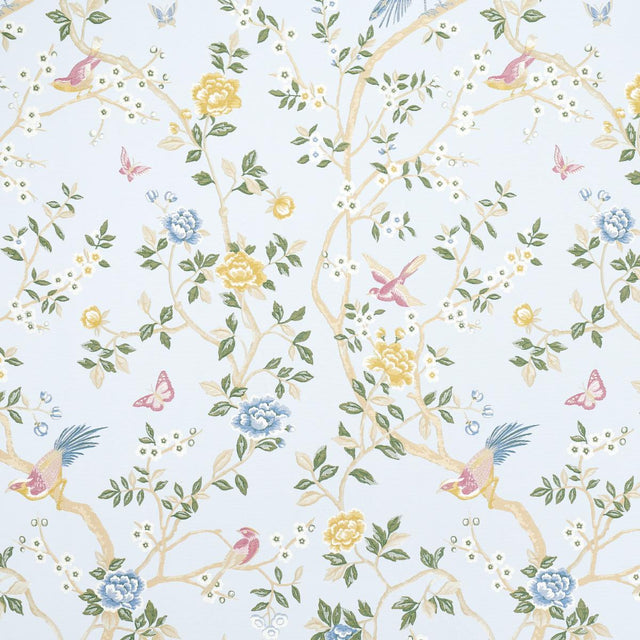 Schumacher Georgia Vine Sky Fabric
