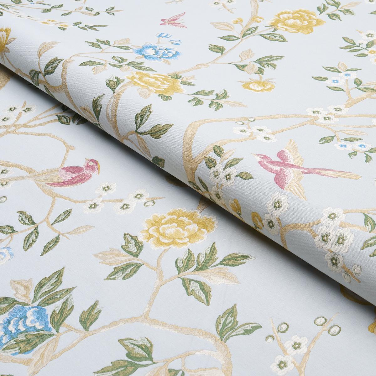 Schumacher Georgia Vine Sky Fabric