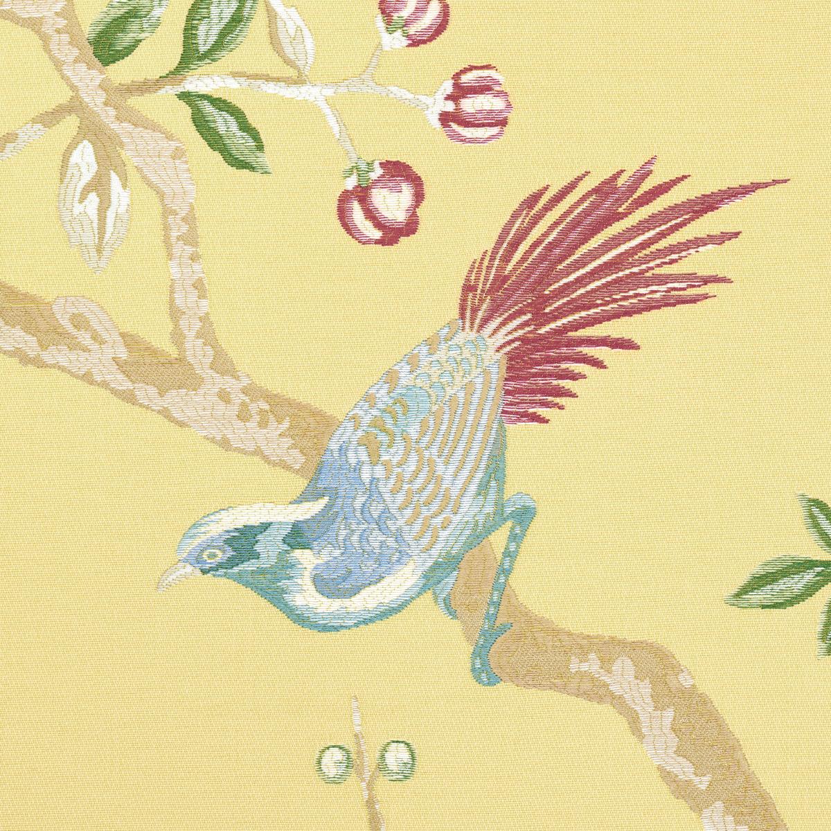 Schumacher Georgia Vine Soft Yellow Fabric