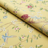 Schumacher Georgia Vine Soft Yellow Fabric