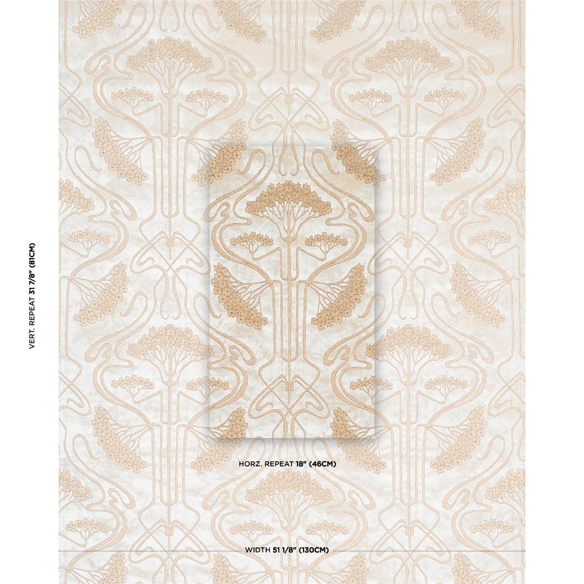 Schumacher Ombelli Jacquard Velvet Fawn Fabric