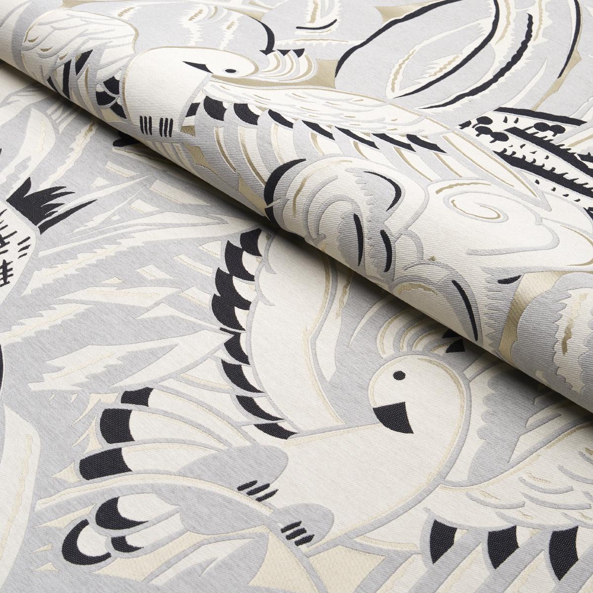 Schumacher Parrots Moderne Dove Fabric