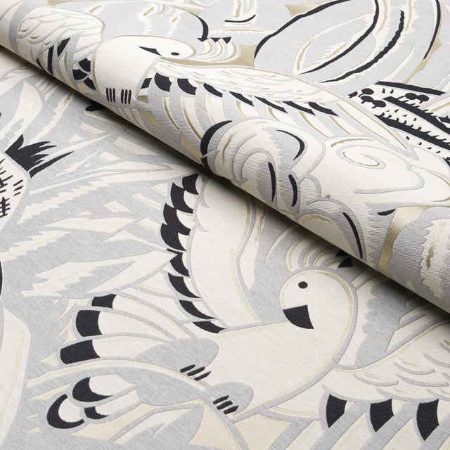 Schumacher Parrots Moderne Dove Fabric