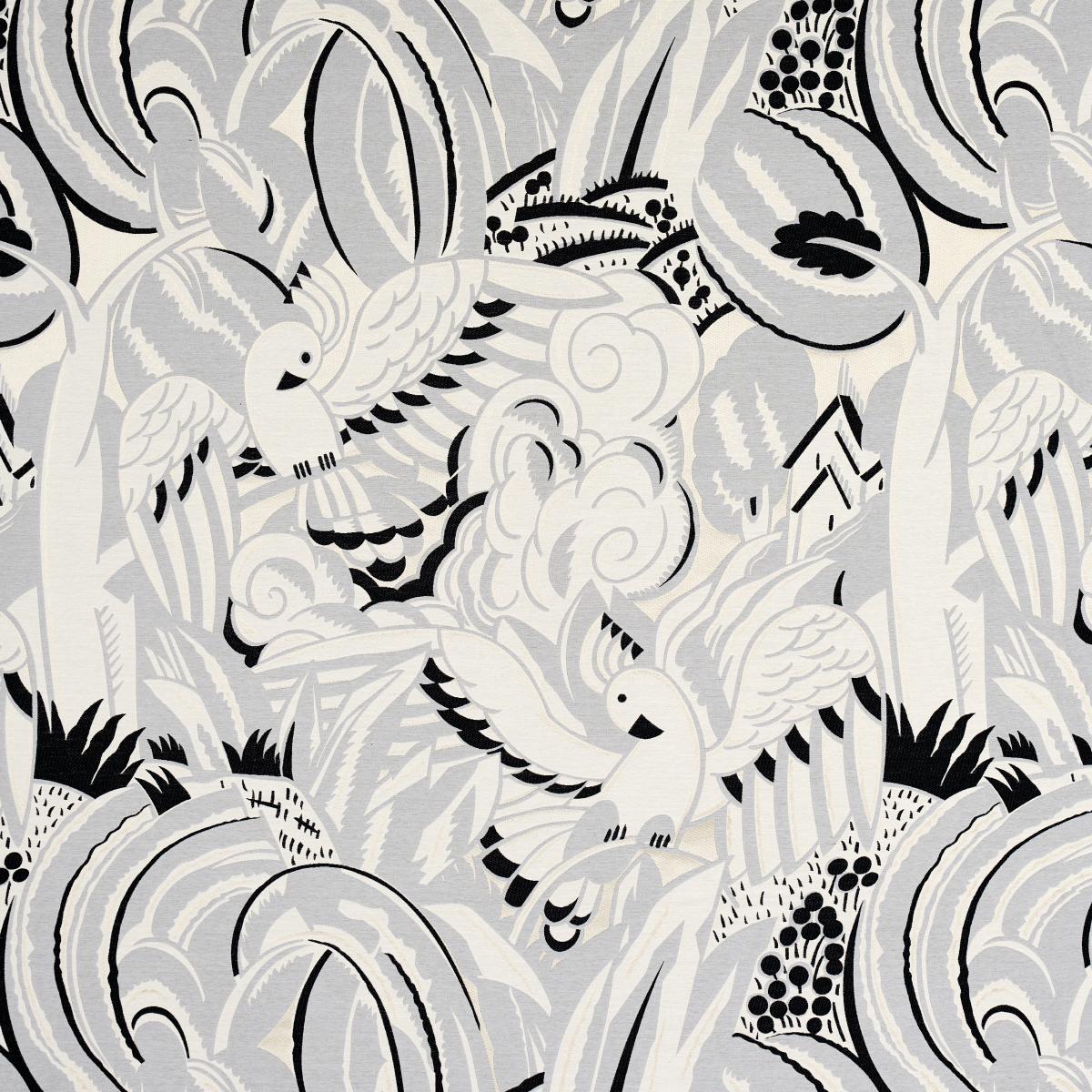 Schumacher Parrots Moderne Dove Fabric