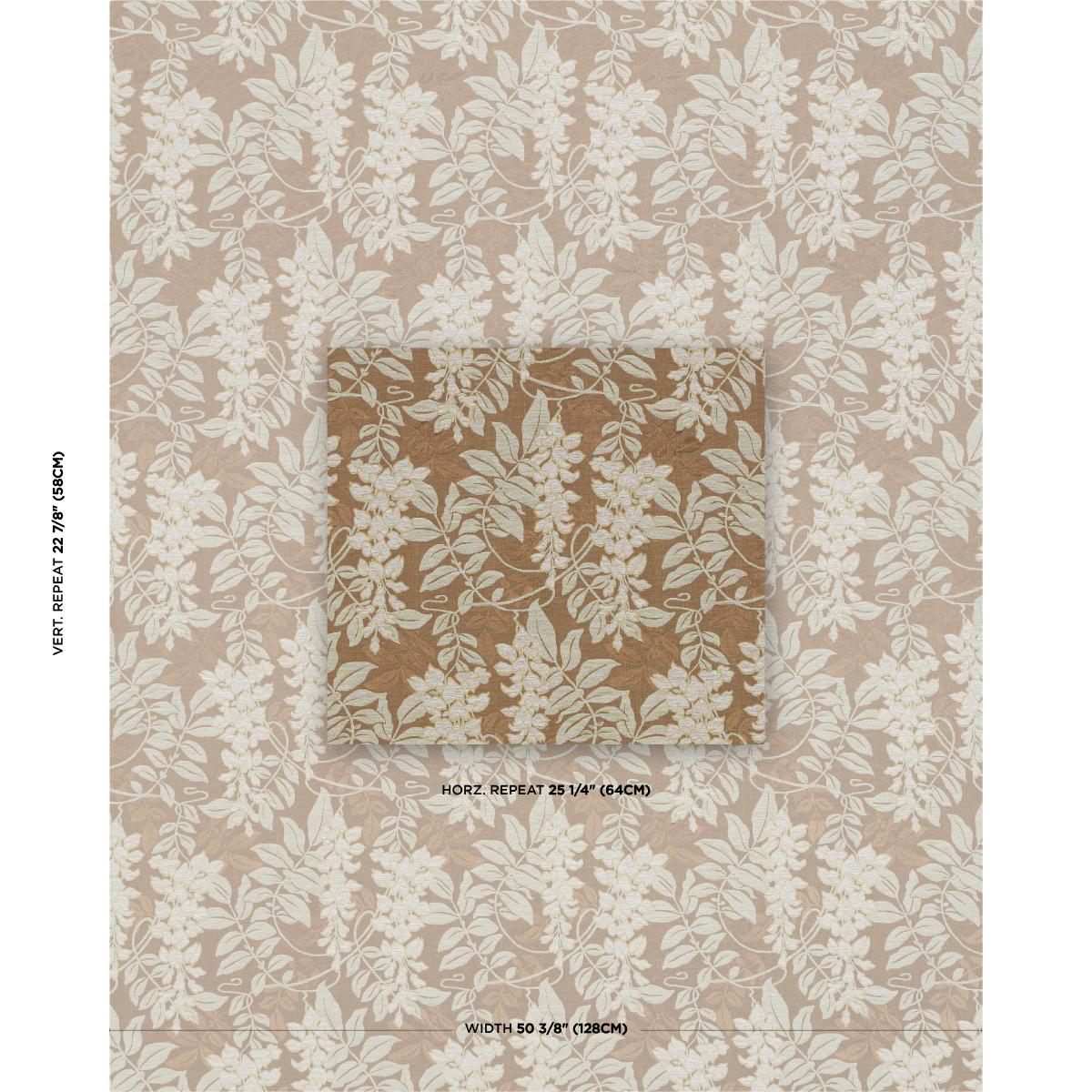 Schumacher Lucia Wisteria Sable Fabric