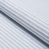 Schumacher Boucl Stripe Indoor/Outdoor Chambray Fabric