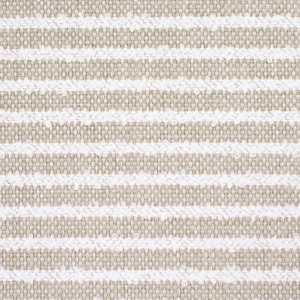 Schumacher Boucl Stripe Indoor/Outdoor Flax Fabric