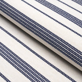 Schumacher Serra Mesa Indoor/Outdoor Stripe Navy Fabric