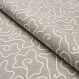 Schumacher Noyo Indoor/Outdoor Embroidery Flax Fabric