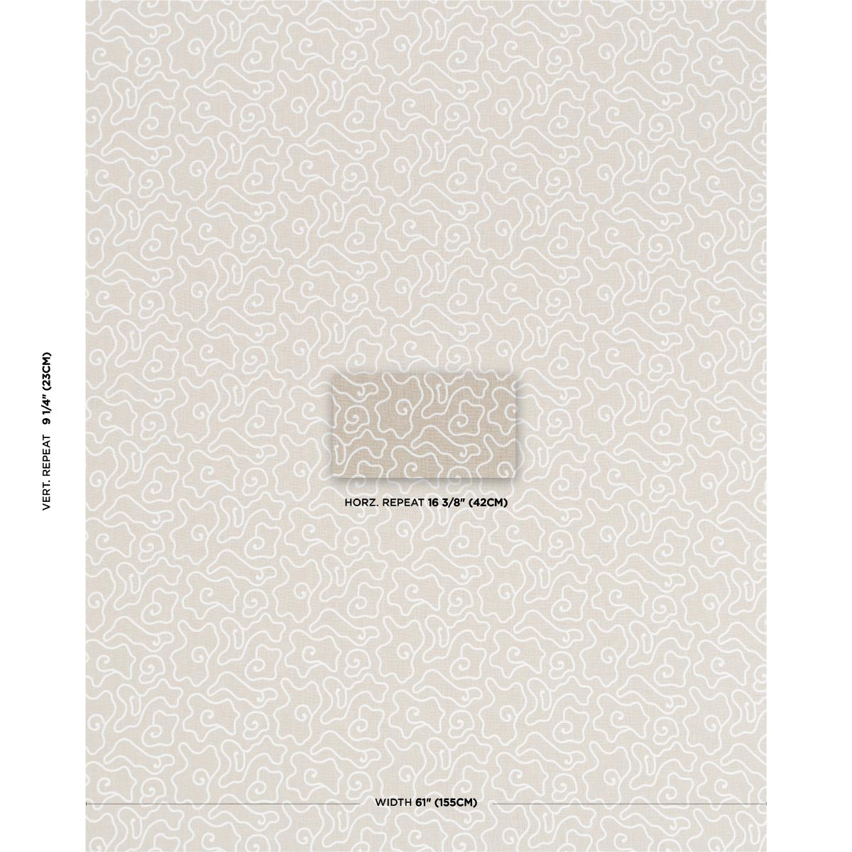 Schumacher Noyo Indoor/Outdoor Embroidery Flax Fabric