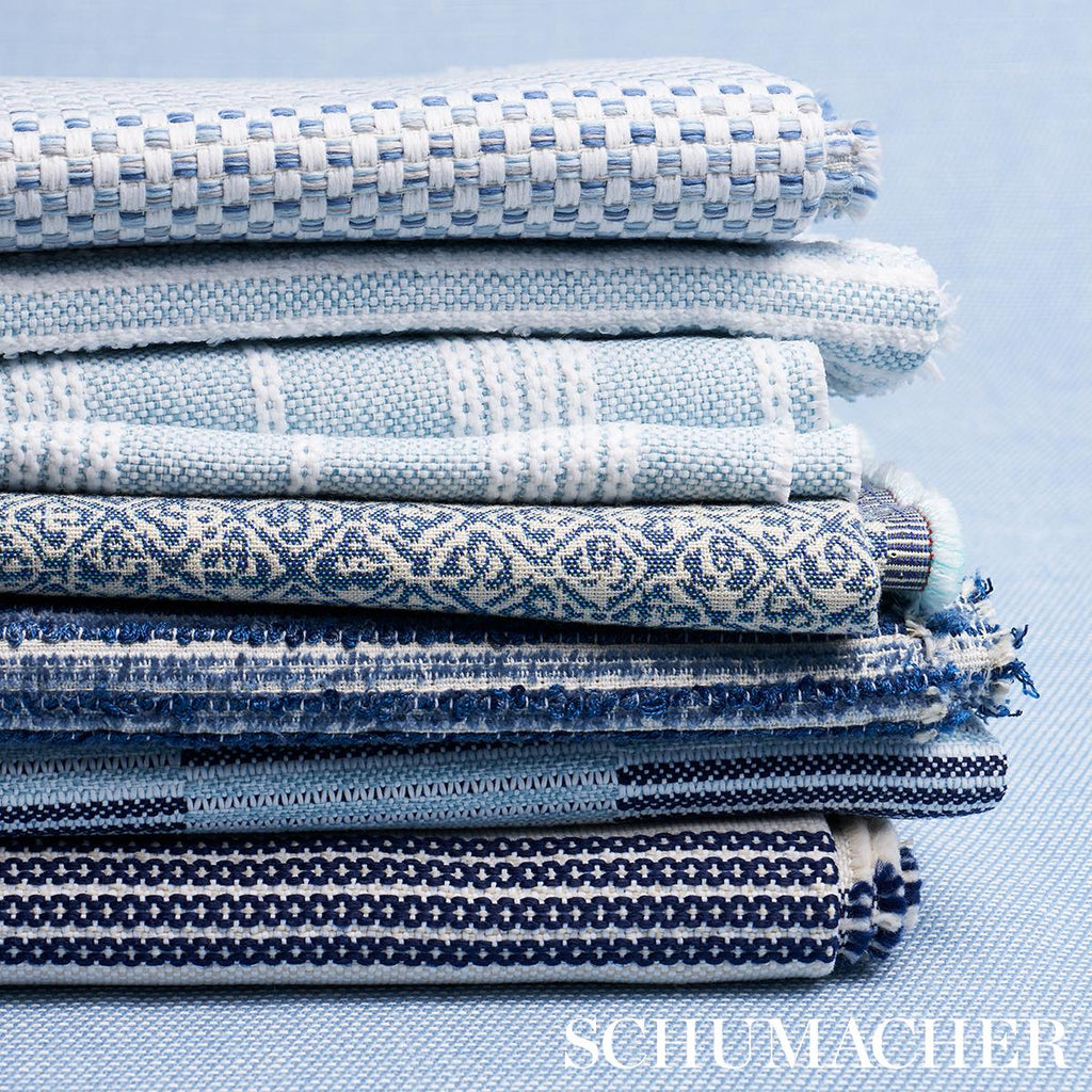 Schumacher Pacifica Indoor/Outdoor Blue Fabric