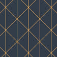 Borastapeter Diamonds Navy And Gold Wallpaper