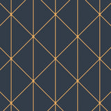 Borastapeter Diamonds Navy And Gold Wallpaper