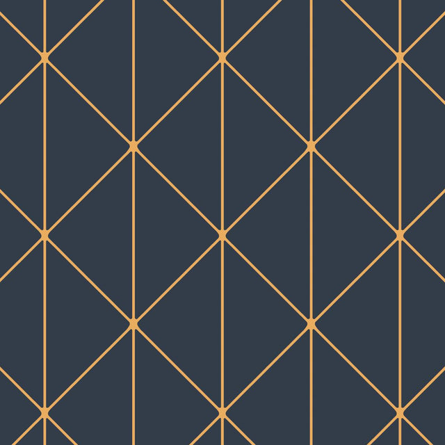 Borastapeter Diamonds Navy And Gold Wallpaper