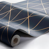 Borastapeter Diamonds Navy And Gold Wallpaper