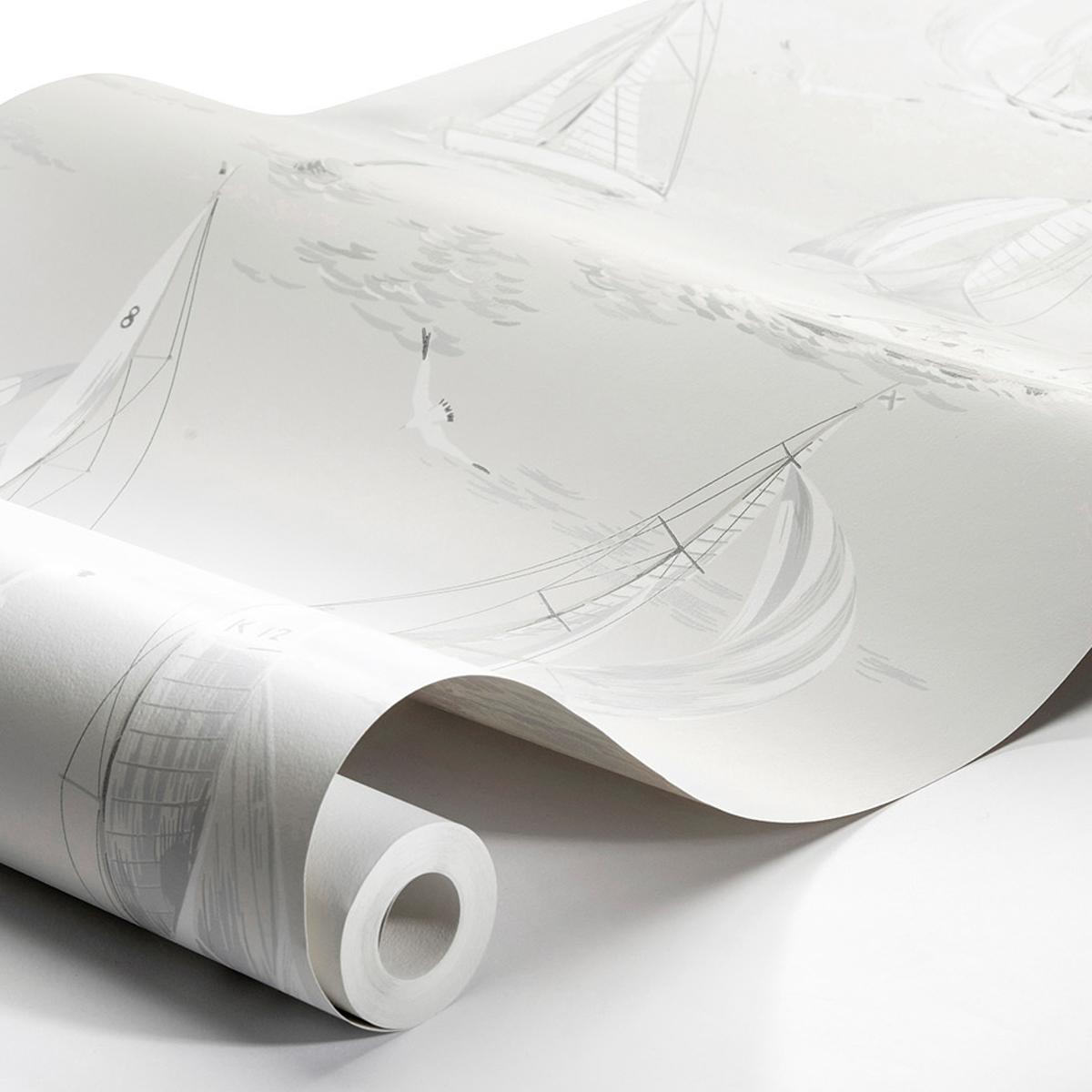 Borastapeter Sailboats Grey Wallpaper