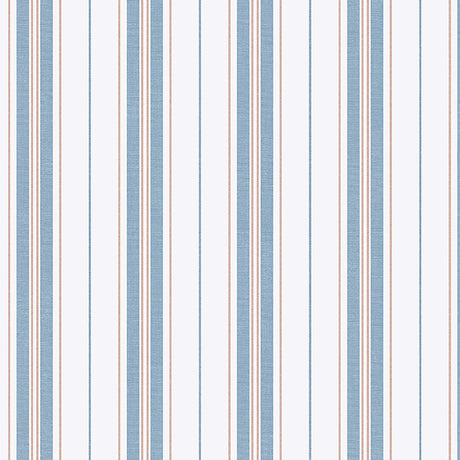 Borastapeter Hamnskr Stripe Blue And Red Wallpaper