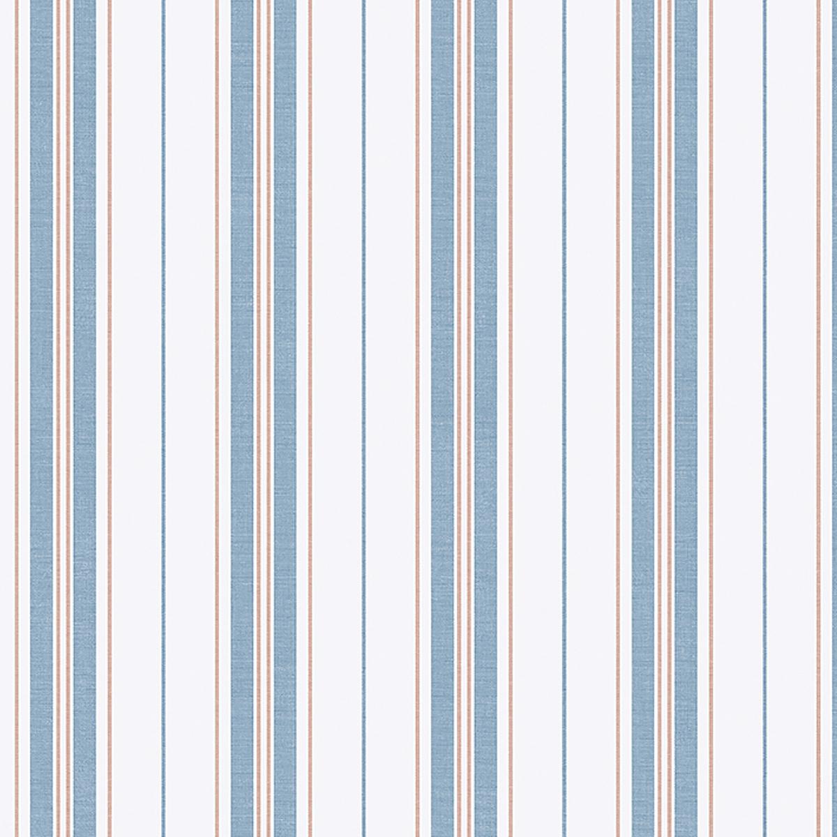 Borastapeter Hamnskr Stripe Blue And Red Wallpaper