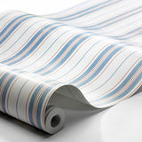 Borastapeter Hamnskr Stripe Blue And Red Wallpaper