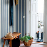 Borastapeter Sandhamn Stripe Blue Wallpaper