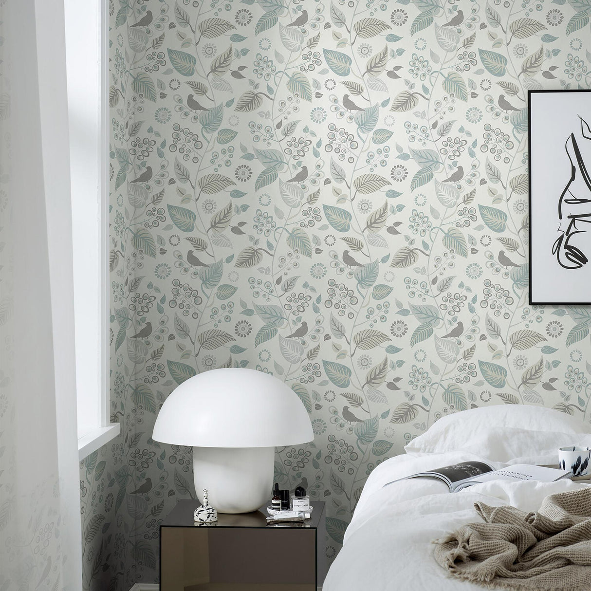 Borastapeter Leaf Rhapsody Slate Wallpaper