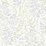 Borastapeter Delicate Dance Grey And Yellow Wallpaper