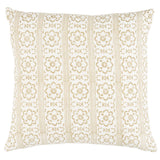 Schumacher Sunda Hand Blocked Print Neutral 16" x 16" Pillow