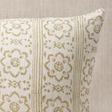 Schumacher Sunda Hand Blocked Print Neutral 16" x 16" Pillow
