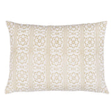 Schumacher Sunda Hand Blocked Print Neutral 16" x 12" Pillow