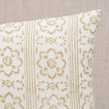 Schumacher Sunda Hand Blocked Print Neutral 16" x 12" Pillow