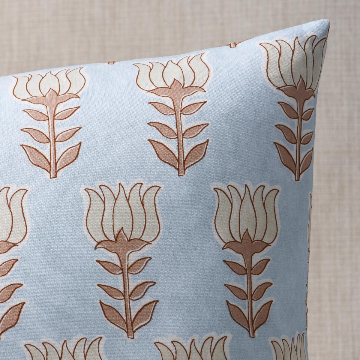 Schumacher Sky & Sand 18" x 18" Mia Tulip Pillow