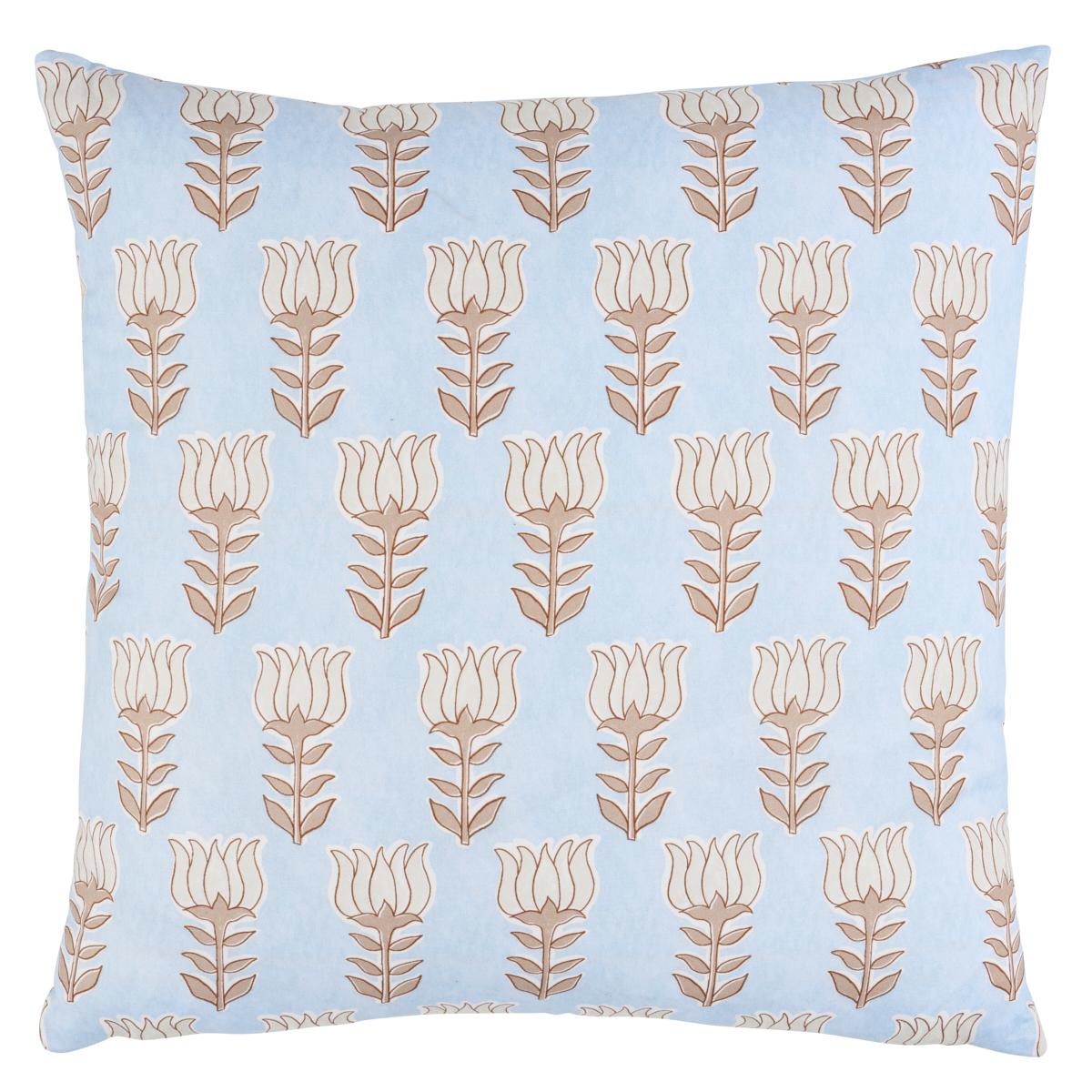 Schumacher Sky & Sand 18" x 18" Mia Tulip Pillow