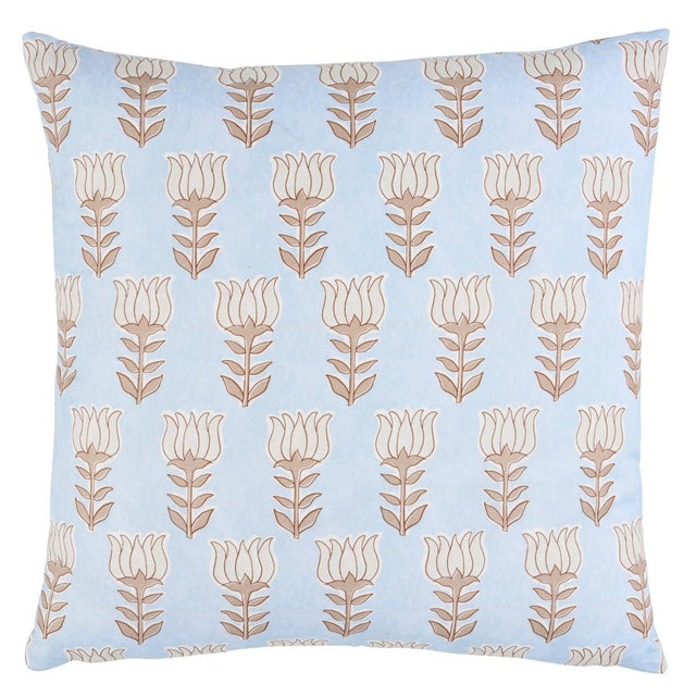 Schumacher Sky & Sand 18" x 18" Mia Tulip Pillow