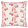 Schumacher Red 24" x 24" Bleeding Hearts Pillow