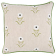 Schumacher White On Linen 16" x 16" Forget Me Nots Pillow