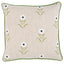 Schumacher White On Linen 16" x 16" Forget Me Nots Pillow