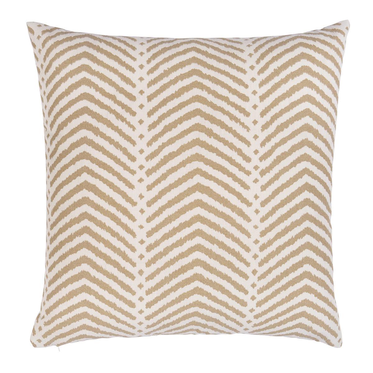 Schumacher Wheat 22" x 22" La Jolla I/O Pillow