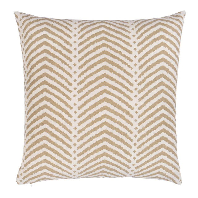 Schumacher Wheat 22" x 22" La Jolla I/O Pillow