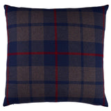 Schumacher Navy 20" x 20" Montana Wool Plaid Pillow