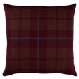 Schumacher Burgundy 20" x 20" Montana Wool Plaid Pillow