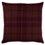 Schumacher Burgundy 20" x 20" Montana Wool Plaid Pillow