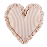 Schumacher Blush 14" x 14" Brigitte Stripe Heart Pillow