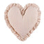 Schumacher Blush 14" x 14" Brigitte Stripe Heart Pillow