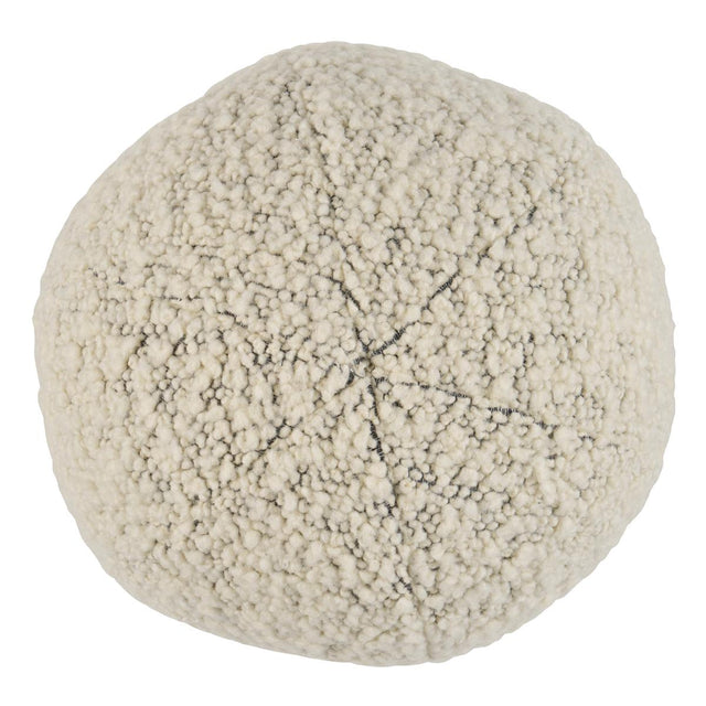 Schumacher Ivory On Charcoal 12" x 12" Margarete Sphere Pillow