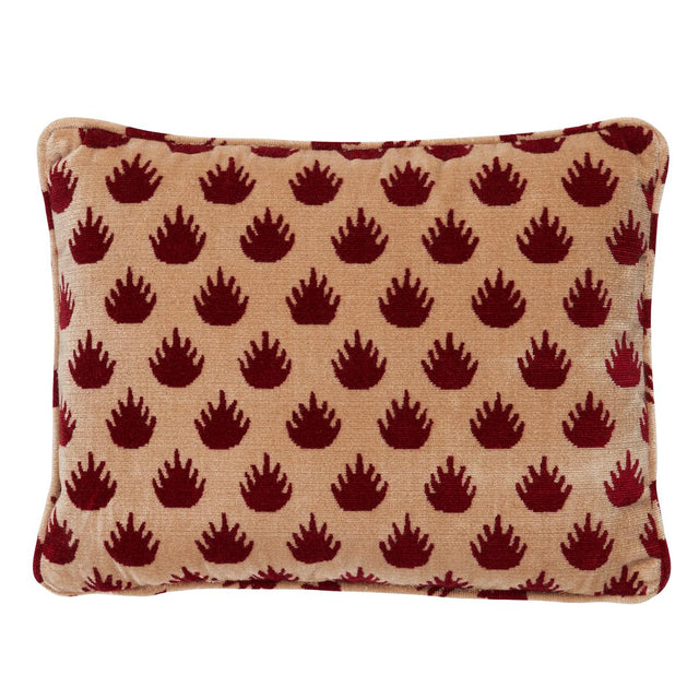 Schumacher Garnet 18" x 12" Coronation Velvet Pillow
