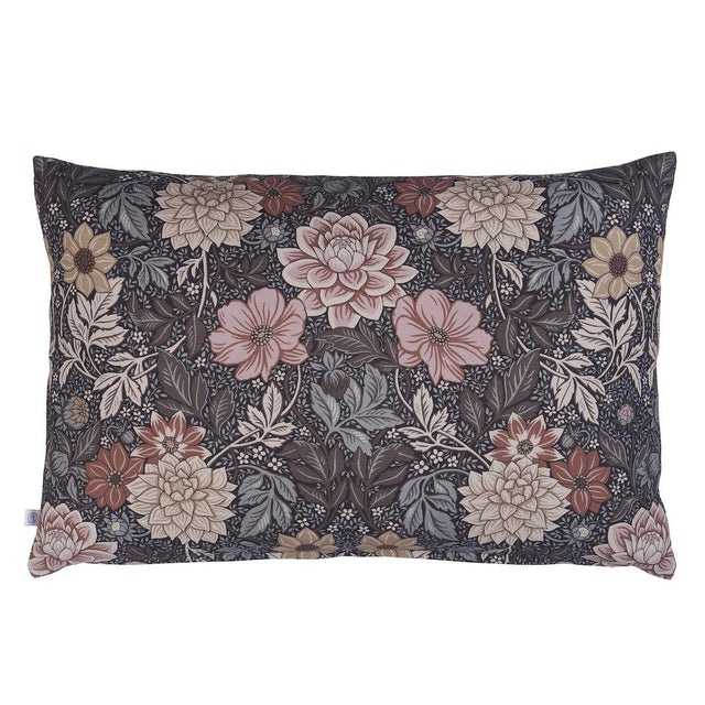 Schumacher Brown & Pink 24" x 16" Dahlia Garden Pillow