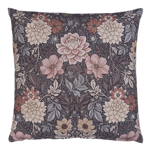 Schumacher Brown & Pink 20" x 20" Dahlia Garden Pillow